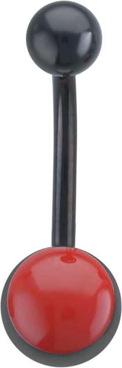 Actual product image Bijouteria Bellypiercing (Surgical steel 316L, PVD coating (black), Email)