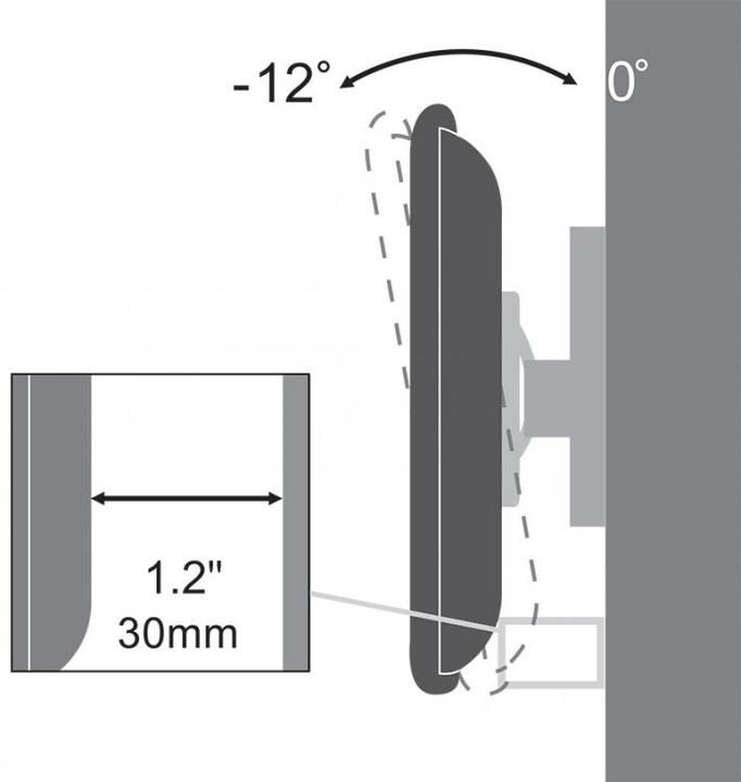 Produktbild Sbox LCD-100 Displaywandhalterung 33,02 - 76,20cm 13-30Zoll, Last 15kg, VESA 100x100, Wandabstand 30mm... (Wand, 30", 15 kg)