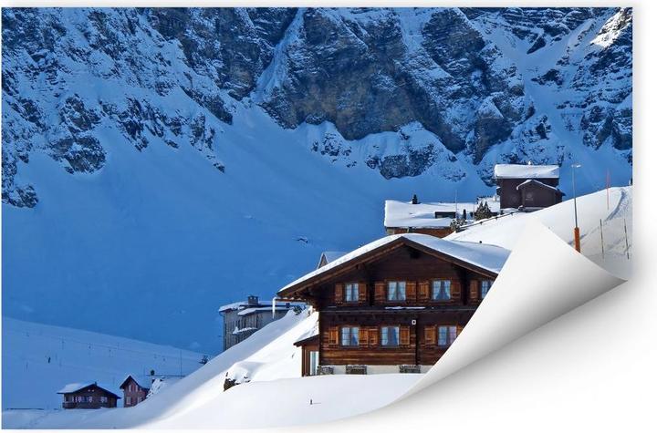 Immagine prodotto Trenddeko Casetta di vacanza nelle Alpi svizzere (100 x 70 cm)