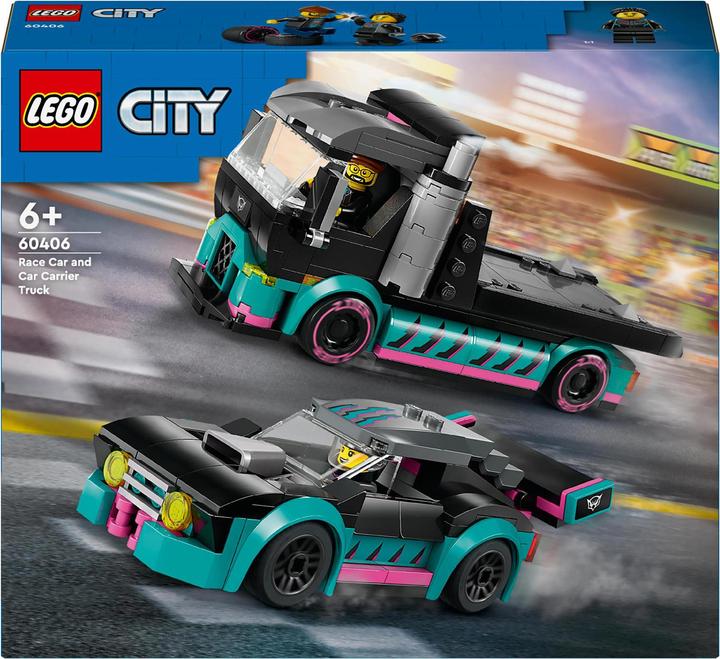 Produktbild LEGO Autotransporter mit Rennwagen (60406, LEGO City)