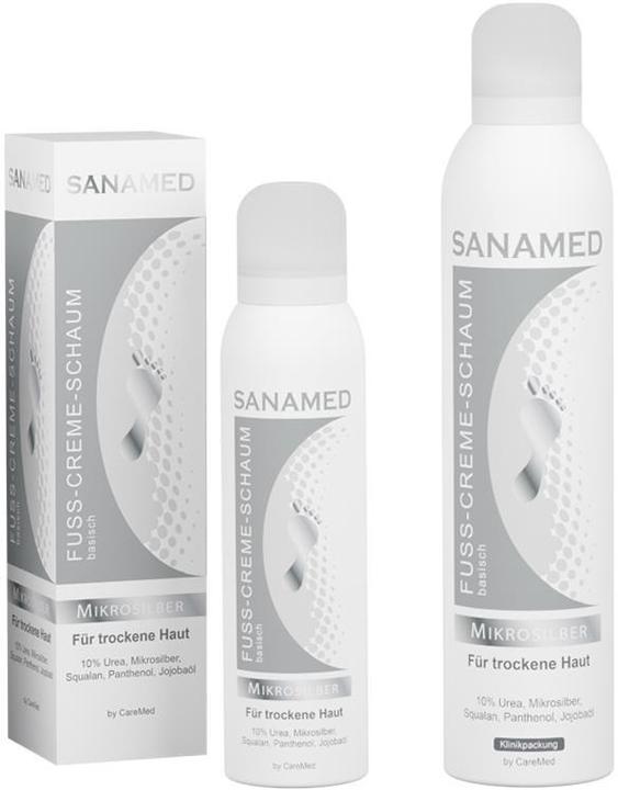 Actual product image Sanamed Foot Cream Foam Microsilver (Foot cream & foot gel, 150 ml)