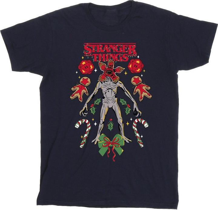 Produktbild Netflix Stranger Things Christmas Demogorgon TShirt (S)