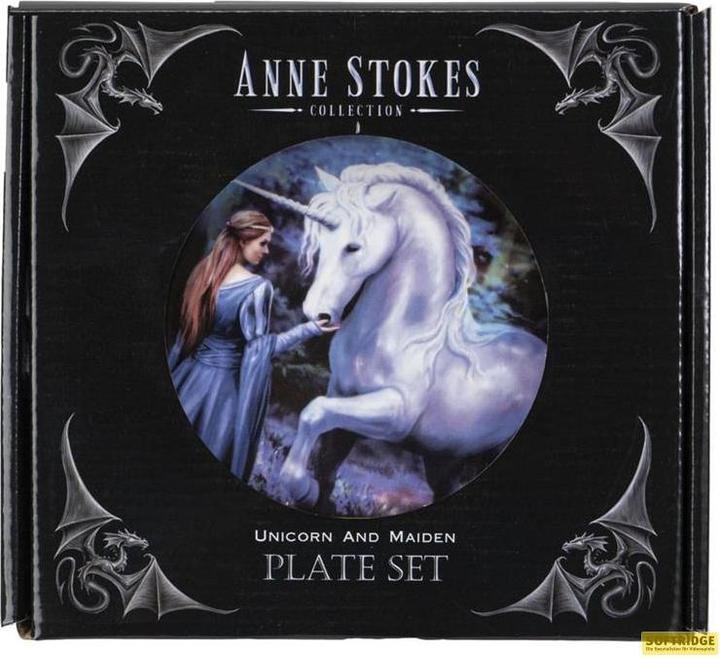 Image du produit Pacific Trading Anne Stokes pack 4 plaques Licorne et Maiden (4 x, 17.78 cm)