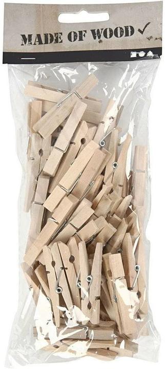 Actual product image Creativ Company Wooden article clothespin 50 pieces