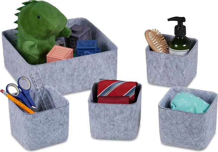 Actual product image Relaxdays 5pcs. drawer organiser set (5 x, 25 x 25 x 10.5 cm)