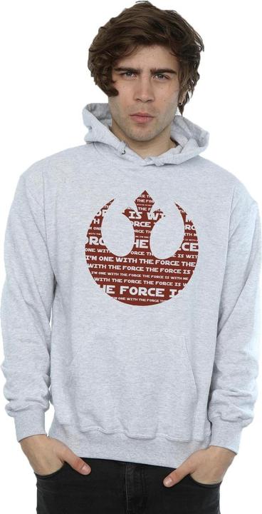 Immagine prodotto Star Wars Rogue One I'm One With The Force Alliance Emblem Red Felpa con Cappuccio Uomo (XXL)