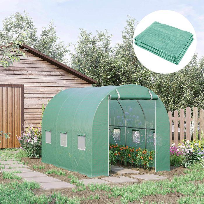 Produktbild Swisshandel24 Polyethylenfolie, 3x2x2m, Ersatzfolie mit 6 Fenster, für Gartentunnel, Gewächshaus, Folientunnel, Ge