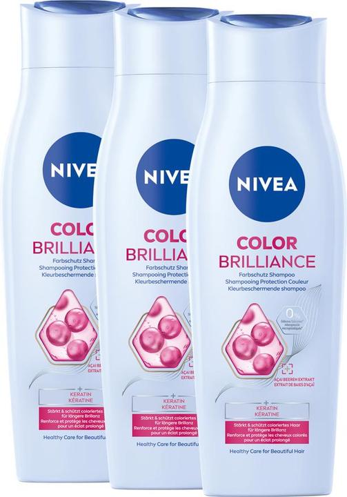 NIVEA Color Brilliance Shampoo Trio (750 ml, Flüssiges Shampoo)