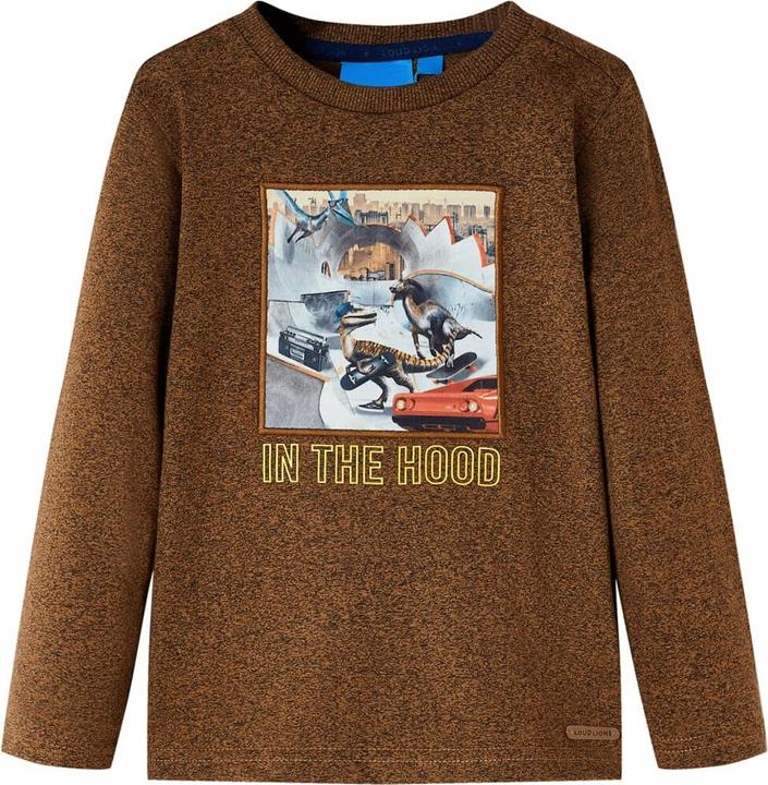 Produktbild VidaXL Kinder-Langarmshirt Cognac Melange 140,Material: 50 (140)