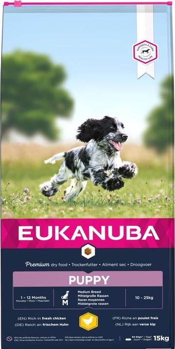 Actual product image Eukanuba Puppy Medium Breed Chicken (Junior, 1 pcs., 15000 g)