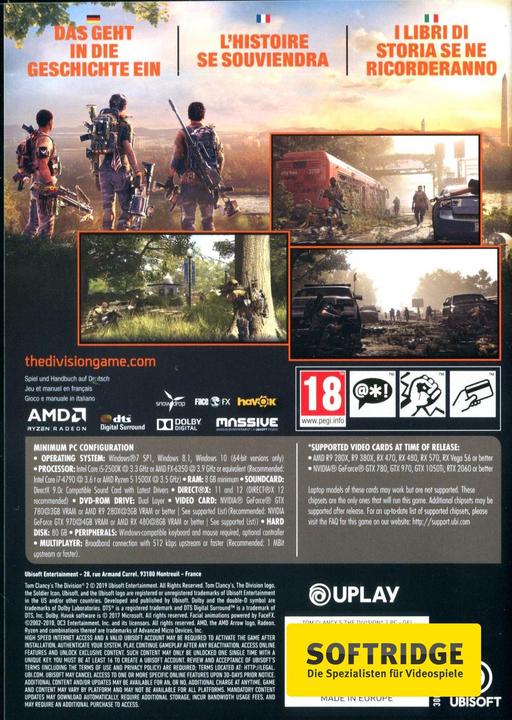 Produktbild Ubisoft The Division 2 (PC, DE)