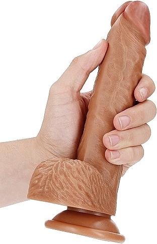 Produktbild RealRock Straight Realistic Dildo with Balls and Suction Cup - 8"/ 20,5 cm