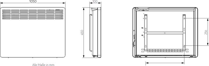 Produktbild AEG Haustechnik WKL 3005, 3000 W Wandkonvektor für ca. 36 m², mit Stecker (3000 W)