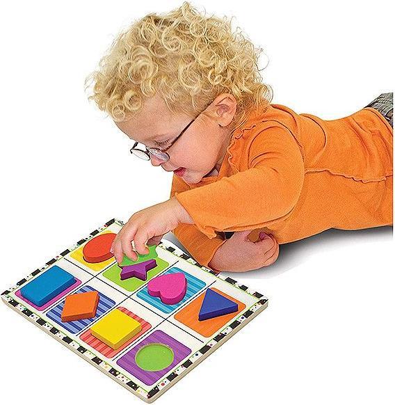 Produktbild Melissa & Doug Puzzle Encastrement Formes Geometriques (Fr-De-En-Es) (8 Teile)