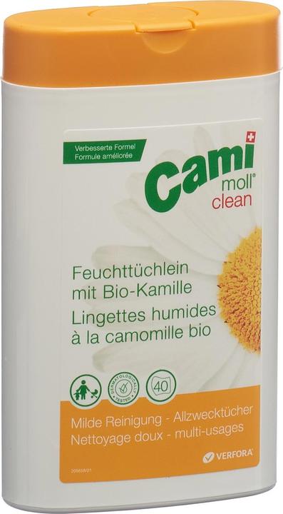 Cami-Moll clean Feuchttücher neue Formel (40 Stück)