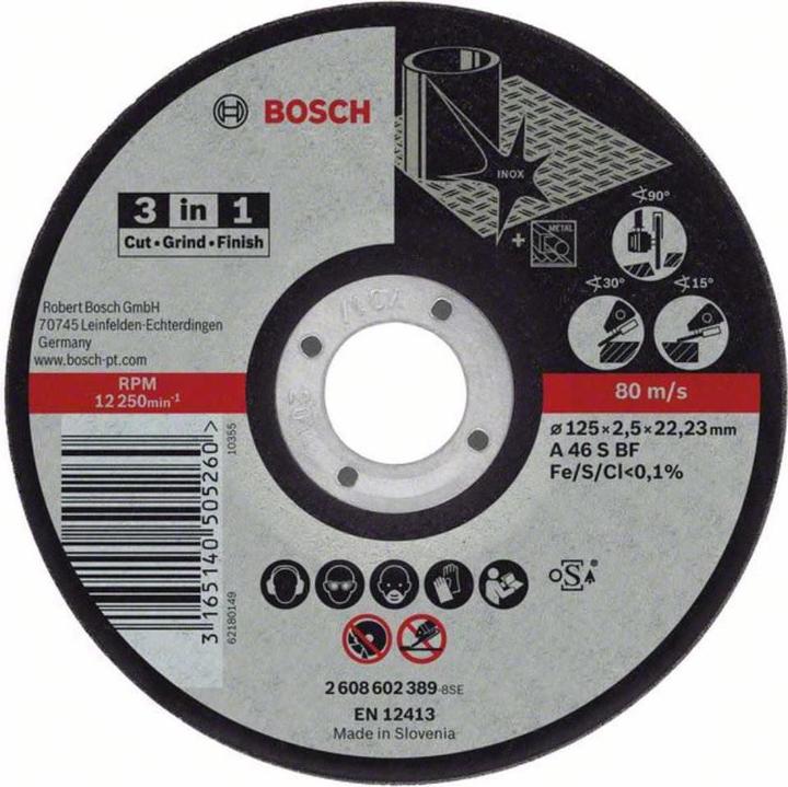 Actual product image Bosch Professional Zubehör PRO Stainless Steel and Metal 3-in-1 Disc, 115 x 2.5 x 22.23 mm
