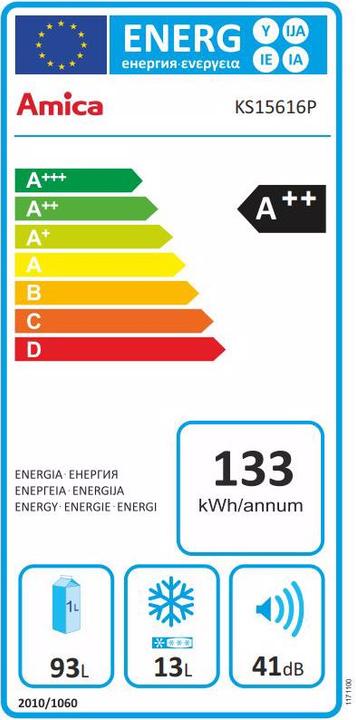 Energie-Label Amica KS 15616 P (106 l)