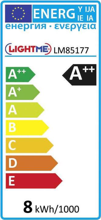 Energie-Label LightMe LED E27 Glühlampenform 8 W = 7 (E27, 8.50 W, 1055 lm, 1 x, D, C, B, F, G, E, A)