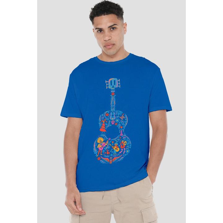 Actual product image La Maison du Coco Mens Ernesto Miguel Hector Colourful Guitar T-Shirt (3XL)