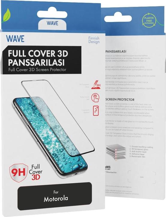 Produktbild Wave Full Cover 3D -panssarilasi, Motorola Edge 40 Neo, musta kehys (1 Stück, Motorola Edge 40 Neo)