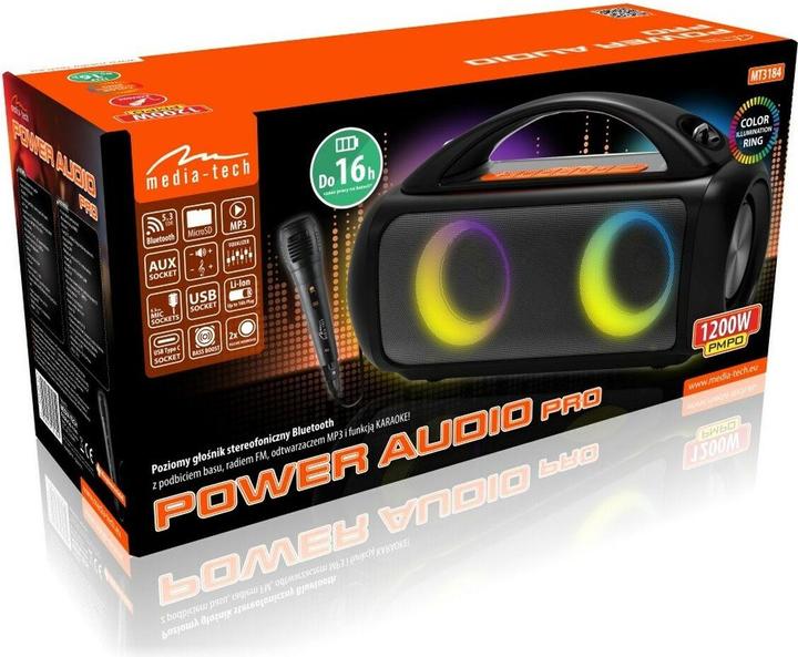 Actual product image Media-Tech Premium Loudspeaker Bt Power Audio Pro Mt3184 (16 h, Battery operated)