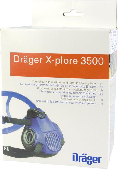 Image du produit Dräger X-plore 3500 M Demi-masque respiratoire pour filtre à baïonnette de taille M - sans Filtre (Pas de classe de protection officielle, 1 x)