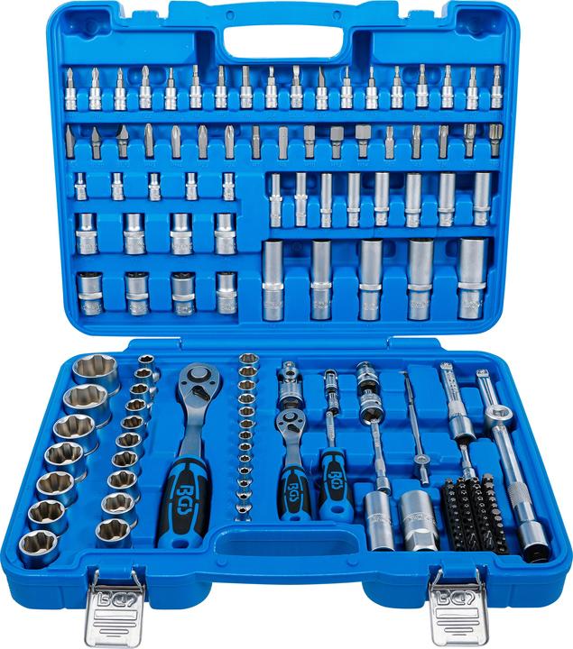Produktbild BGS Steckschlüssel-Satz Wellenprofil | Antrieb 6,3 mm (1/4") / 12,5 mm (1/2") | 150-tlg.