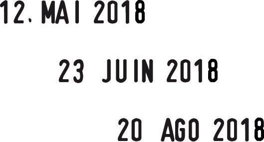Actual product image Trodat Printy self-inking date stamp