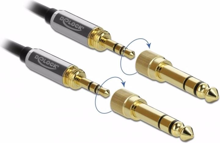 Actual product image Delock 3 Pin with 6.5mm screw adapter (2 m, 3.5mm jack (AUX))