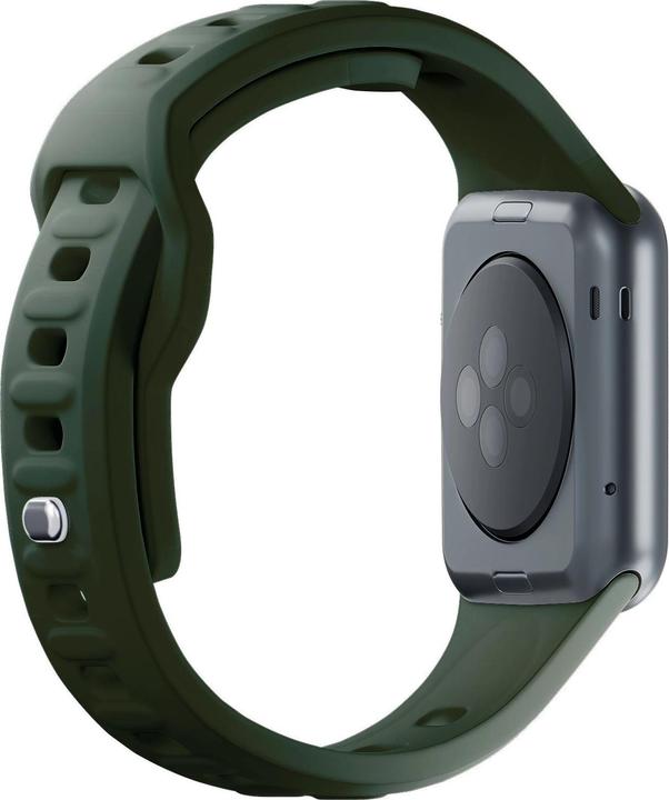 Immagine prodotto 3MK Cinturino in silicone Ciemnozielony/ Verde scuro dla Apple Watch 42/44/45/49mm (Acciaio inossidabile, Silicone)