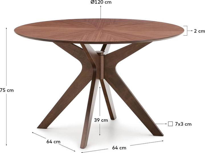 Actual product image Kave Home Naanim (120 x 120 x 75 cm)