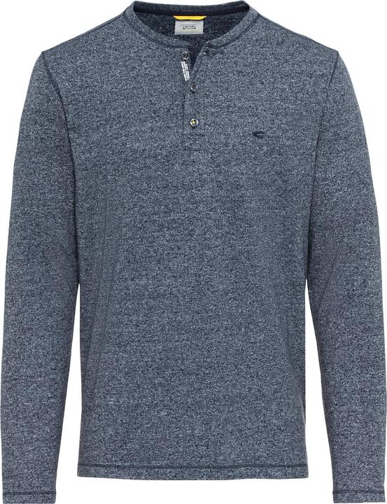 Camel Active Langarm Henleyshirt aus nachhaltigen Baumwollmix
