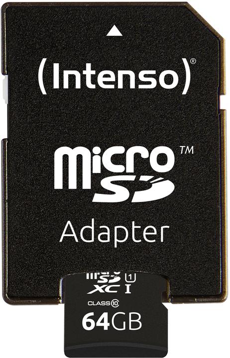 Actual product image Intenso UHS-I Premium (64 GB, microSDXC, U1, UHS-I)
