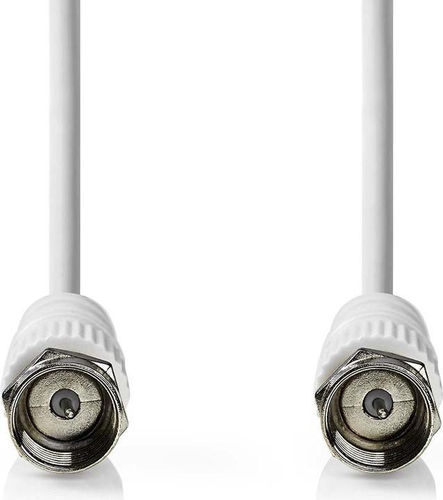 Immagine prodotto Nedis Cavo satellite e antenna | Spina F | Spina F | Nichelato | 75 Ohm | Doppia schermatura (Cavi antenna)