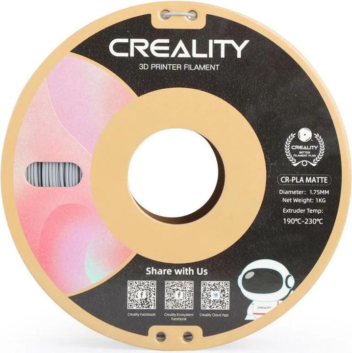 Actual product image Creality Cr-Pla Matte (PLA, 1.75 mm, 1000 g, Grey)