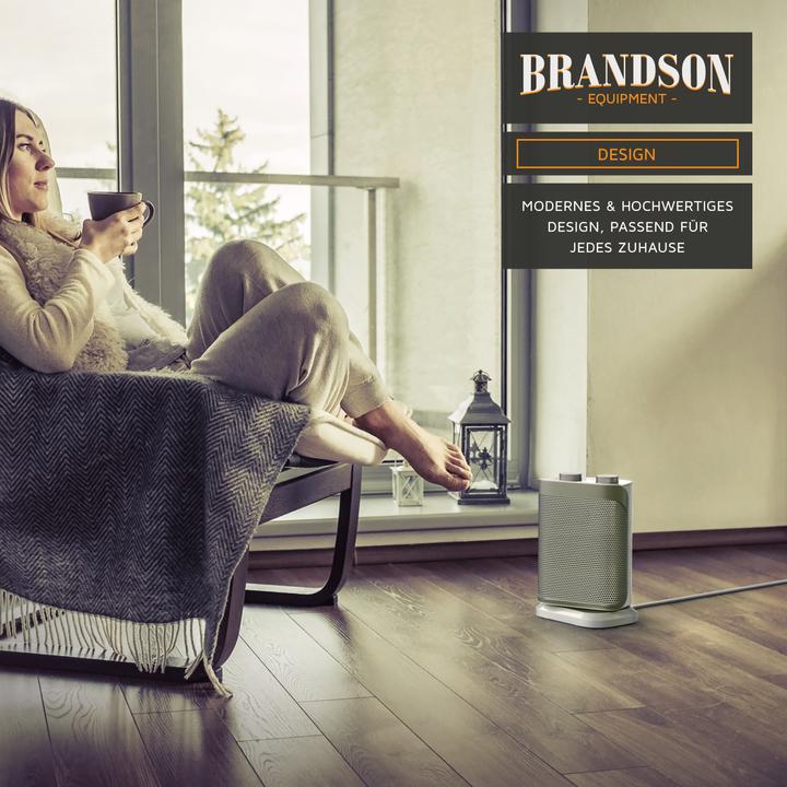 Immagine prodotto Brandson Termoventilatore con elemento riscaldante in ceramica da 1500 W (1500 W)