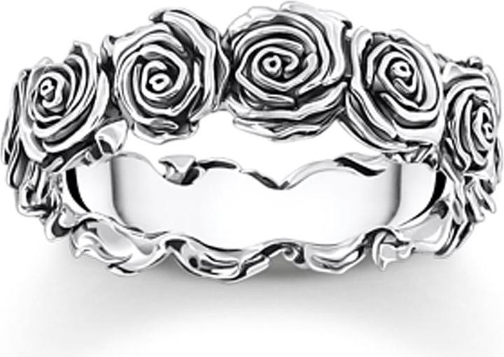 Produktbild Thomas Sabo Ring Midnight Rose Silber (58, 925 Silber)