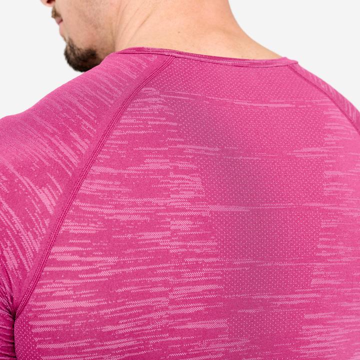 Actual product image Domyos Kompressionsshirt Herren atmungsaktiv Rundhals - lila (S)