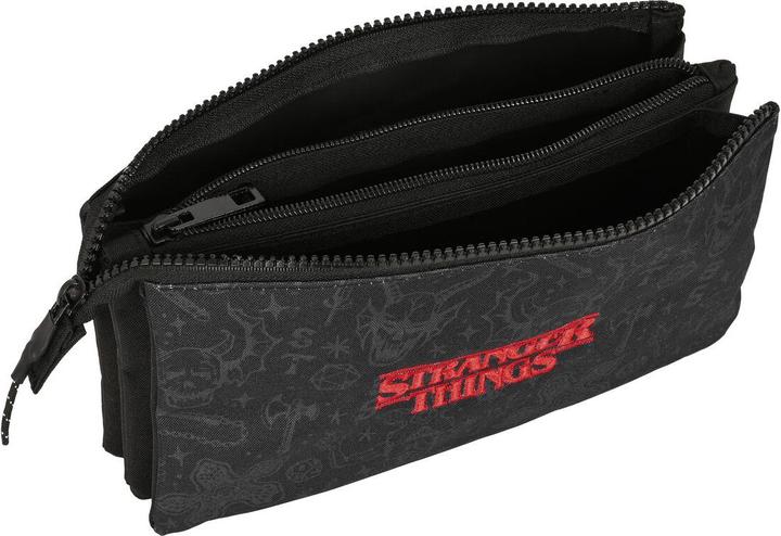 Immagine prodotto Universal Textiles Zweifaches Mehrzweck-Etui Stranger Things Schwarz 22 x 12 x 3 cm