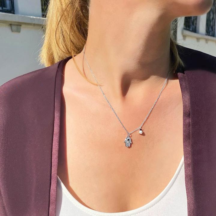 Image du produit Candy Collier Hamsa, argent sterling 925 (Argent massif de 925, Argent sterling 925, 42 - 45 cm)