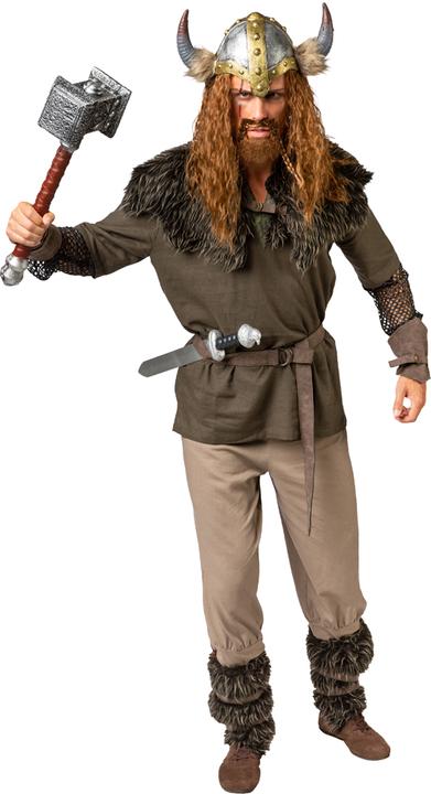 Image du produit Orlob Costume viking : haut, pantalon, col en fourrure, jambières, bras, ceinture (54, 55, 56)