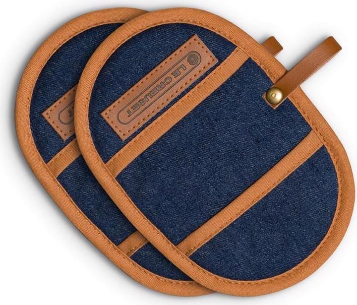 Le Creuset Protecteur de poignée de casserole, lot de 2 (Toile, Tissu éponge, 100% coton)