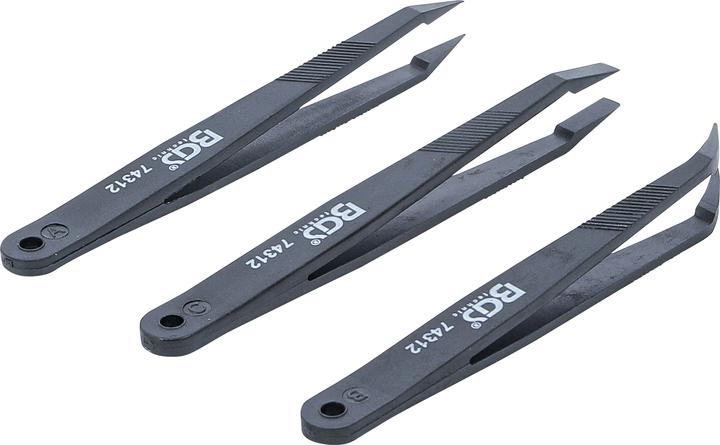 Actual product image BGS Plastic Tweezers Set | 3 pcs.
