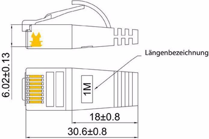 Actual product image Wirewin Network cable (STP, CAT6, 0.10 m)