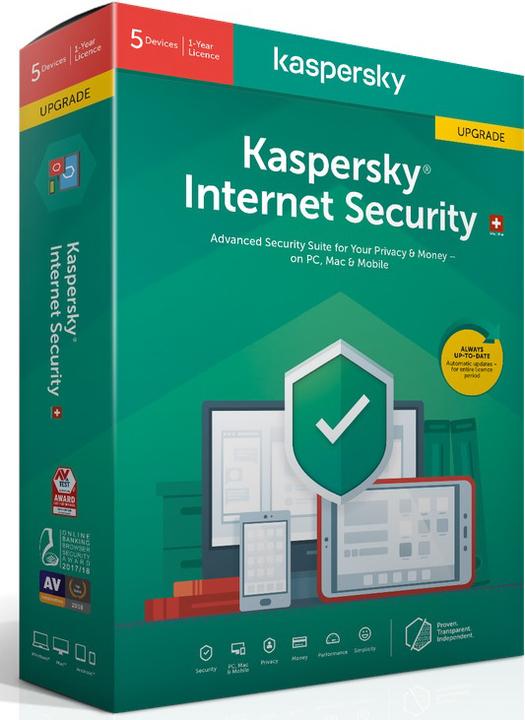 Produktbild Kaspersky Internet Security Update (5 User, 12 Monate)