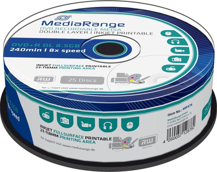 MediaRange DVD+R 8.5GB Double Layer (25 x)