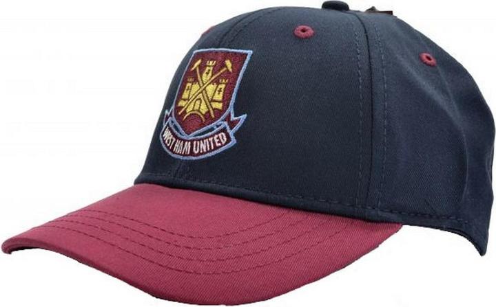 Actual product image West Ham United FC Unisex Adults Classic Crest Contrast Baseball Cap (One size)