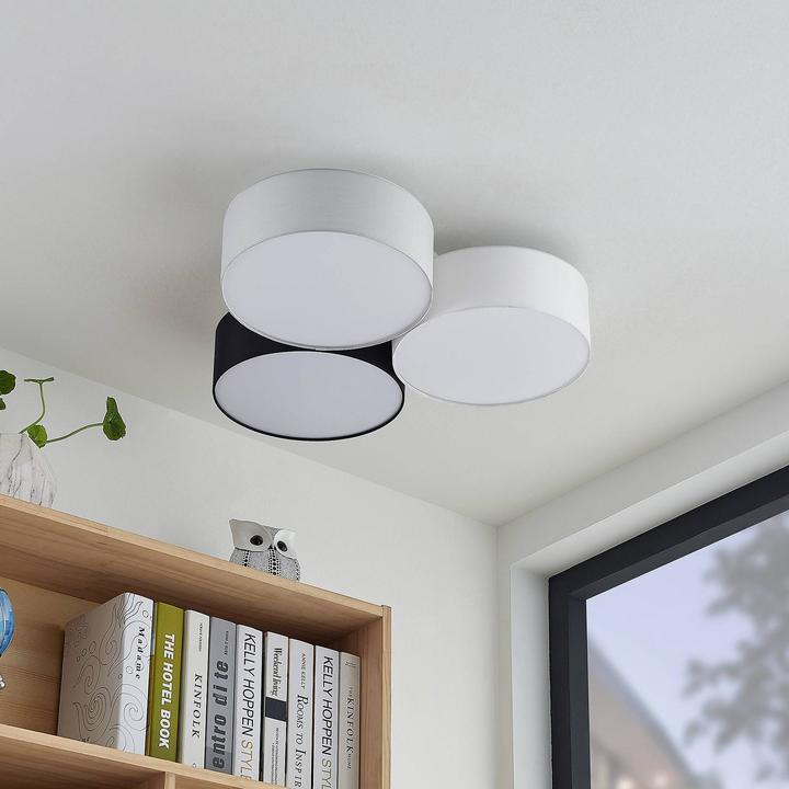 Actual product image Lindby Janita LED ceiling lamp, 3-light, three-coloured (4400 lm)