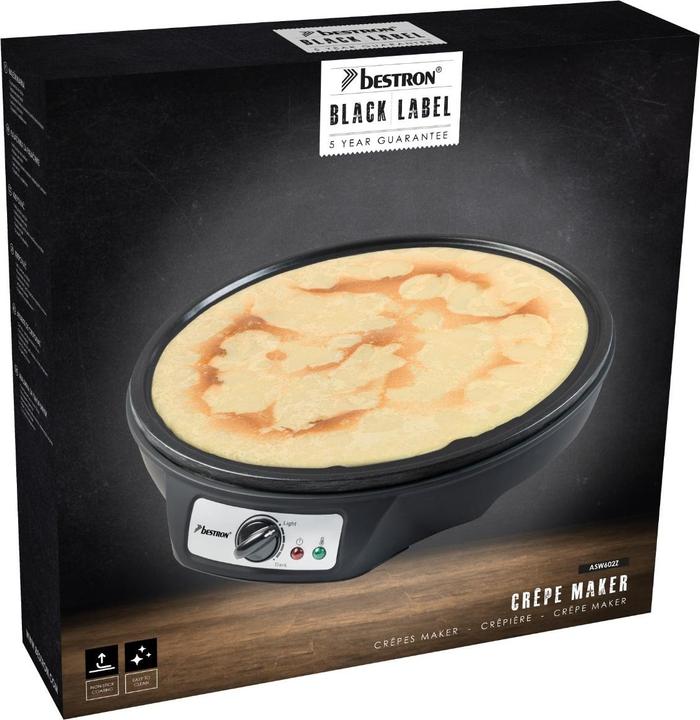 Produktbild Bestron Crêpes Maker im Retro Design, für Crepes mit Ø 30 cm, inkl. Teigverteiler & Crêpes-Wender, m