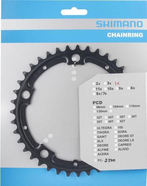 Actual product image Shimano Alfine FC-S500 chainring 39 teeth black (39)